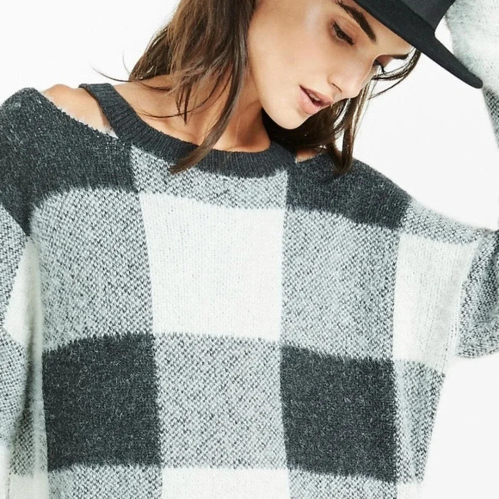 Express Buffalo plaid sweater
